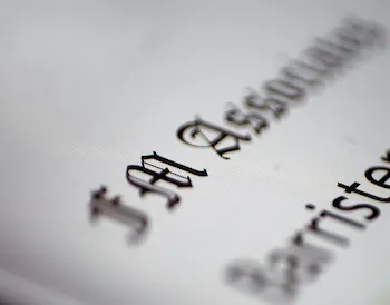 FM Associates embossed monogram